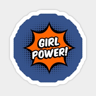 Girl Power! - Orange comic style - L Sticker